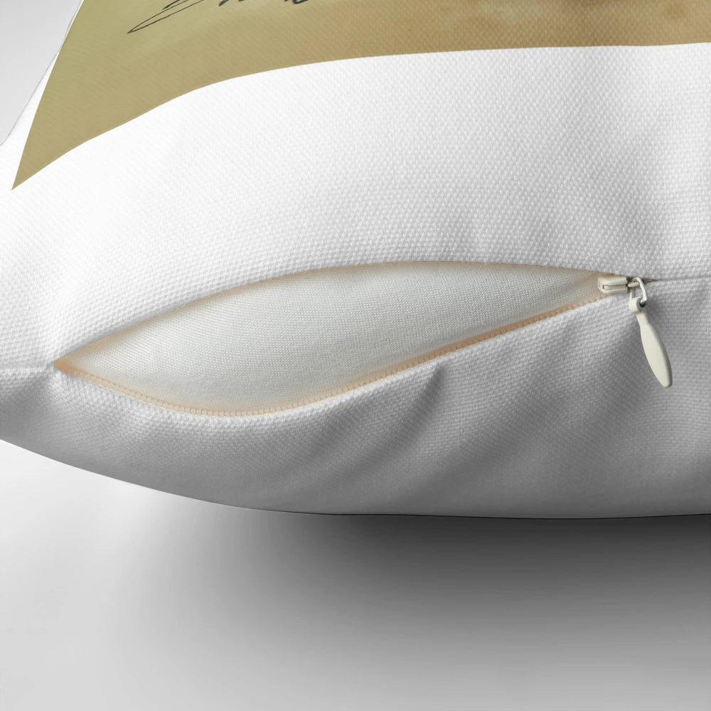 A cozy throw pillow featuring a design of fallen autumn leaves, perfect for seasonal home decor.