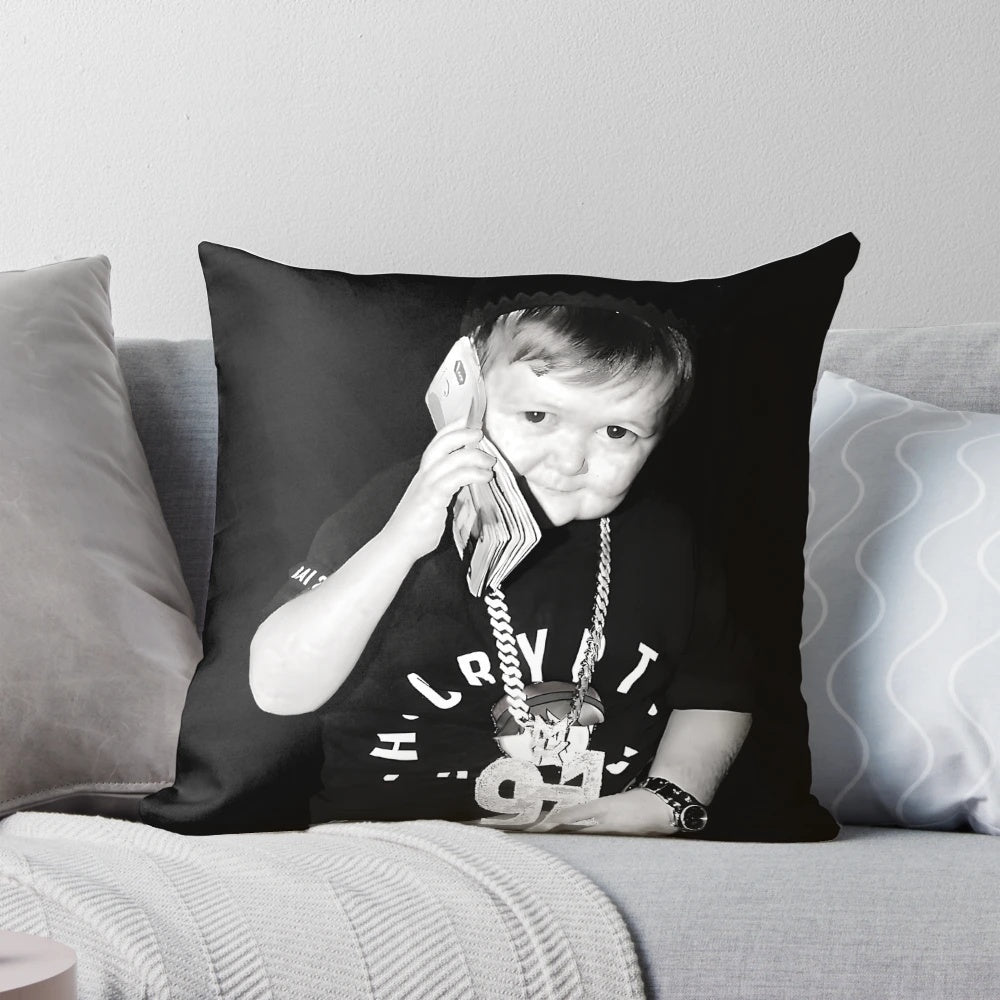 Hasbulla Meme Pillow - Soft, high-quality decorative cushion featuring the famous UFC fighter Hasbulla