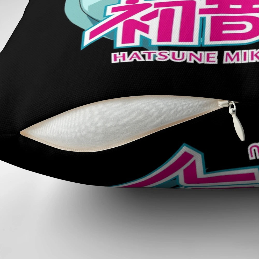 Soft plush Hatsune Miku vocaloid anime pillow with colorful design