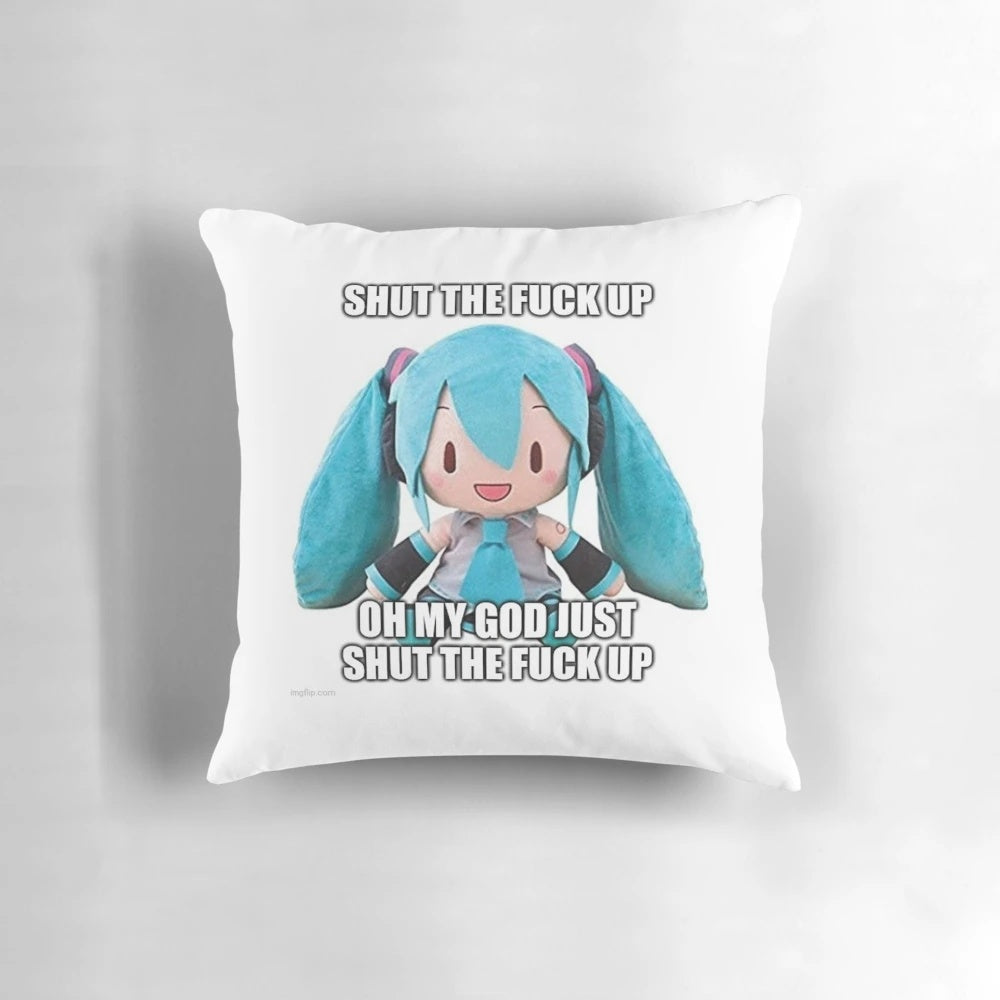 Soft, cuddly Hatsune Miku plush toy from the Vocaloid series