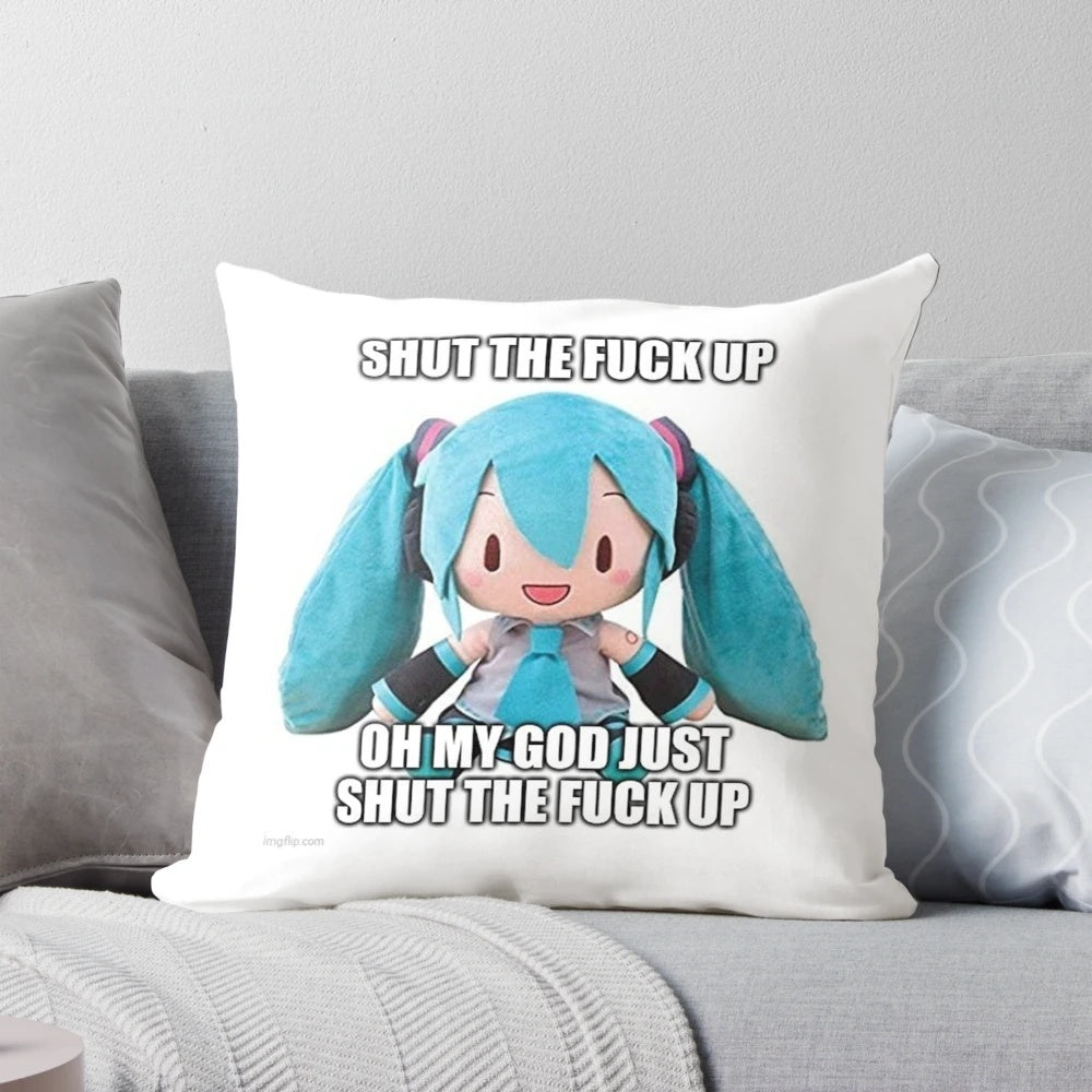 Soft, cuddly Hatsune Miku plush toy from the Vocaloid series