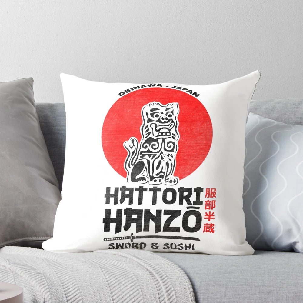 Hattori Hanzo Samurai Martial Arts Decorative Pillow