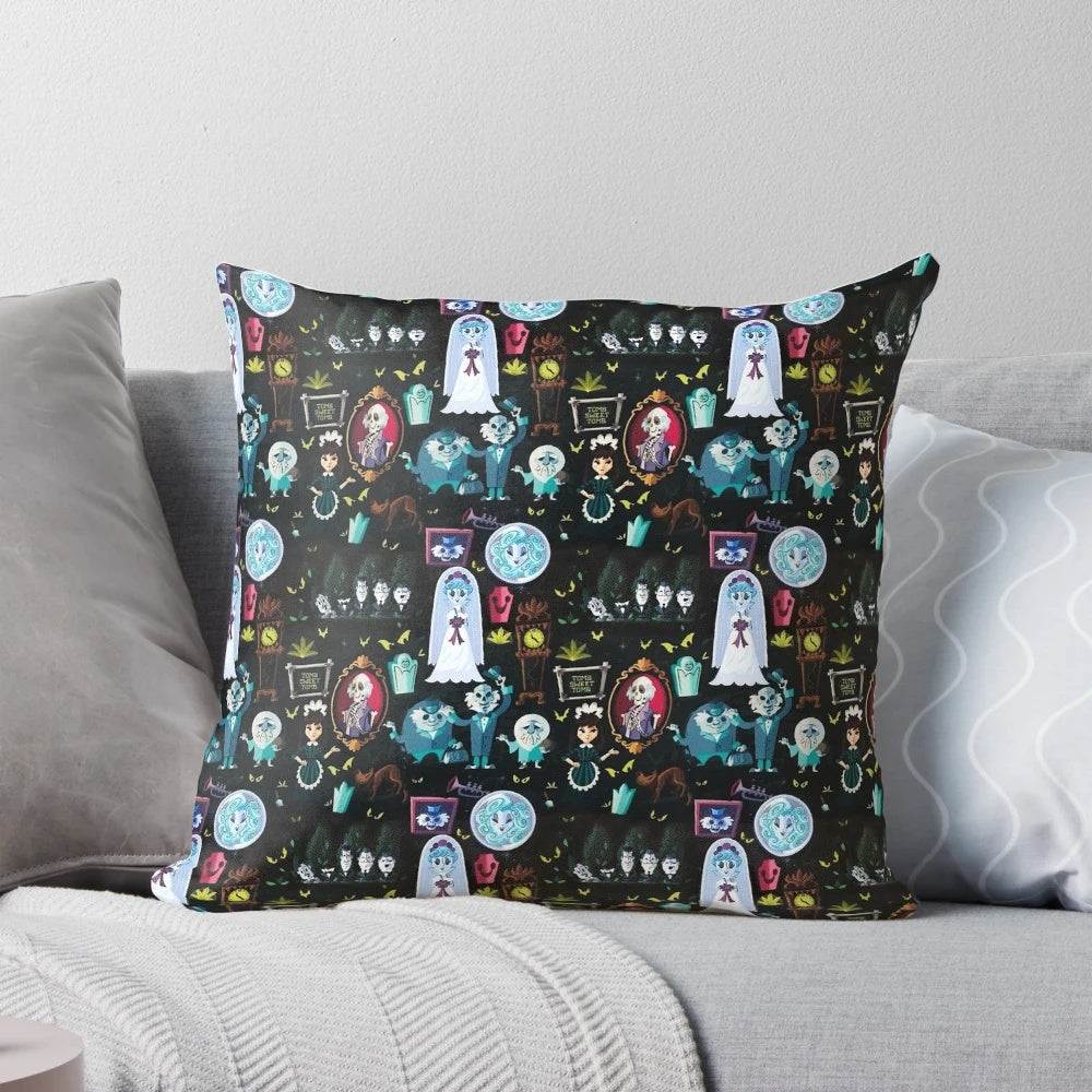 Haunted Mansion Pillow featuring 999 happy ghosts from Disney's iconic attraction
