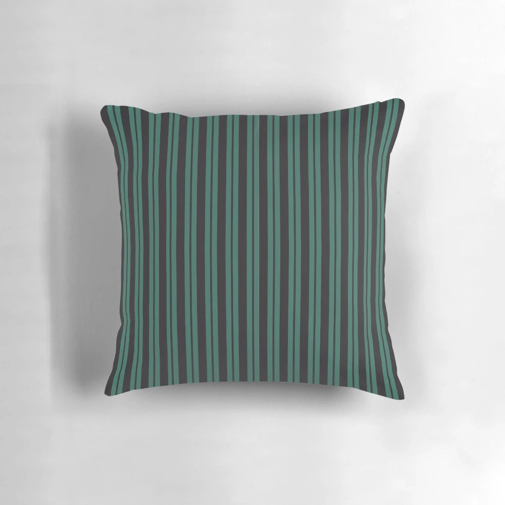 Haunted Mansion-inspired pillow with creepy stripes and a Disney theme