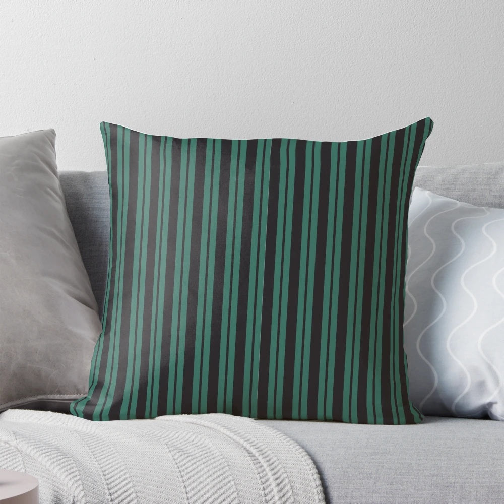 Haunted Mansion-inspired pillow with creepy stripes and a Disney theme