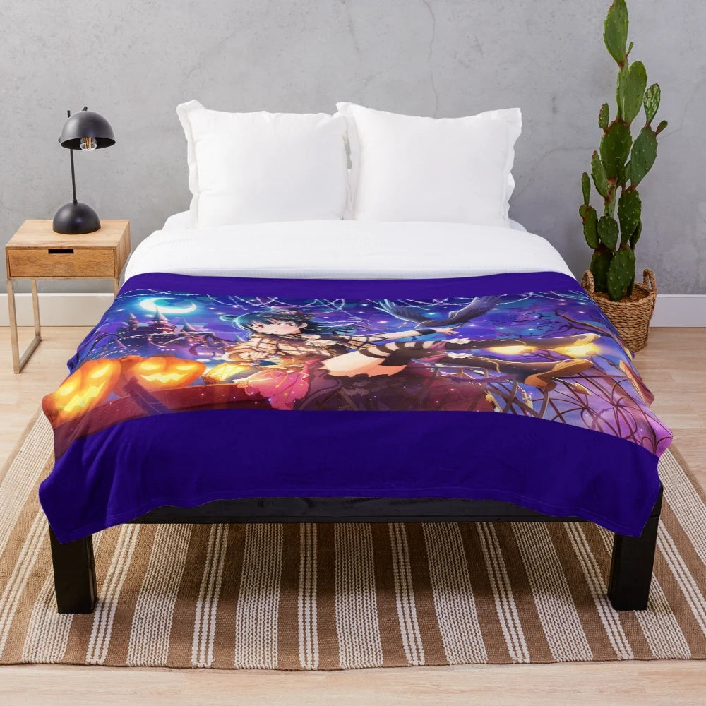 Haunted Princess Anime Plush Blanket featuring Yoshiko Tsushima character from Love Live Sunshine