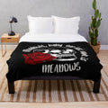 Haunting Adeline inspired plush blanket with floral meadows design
