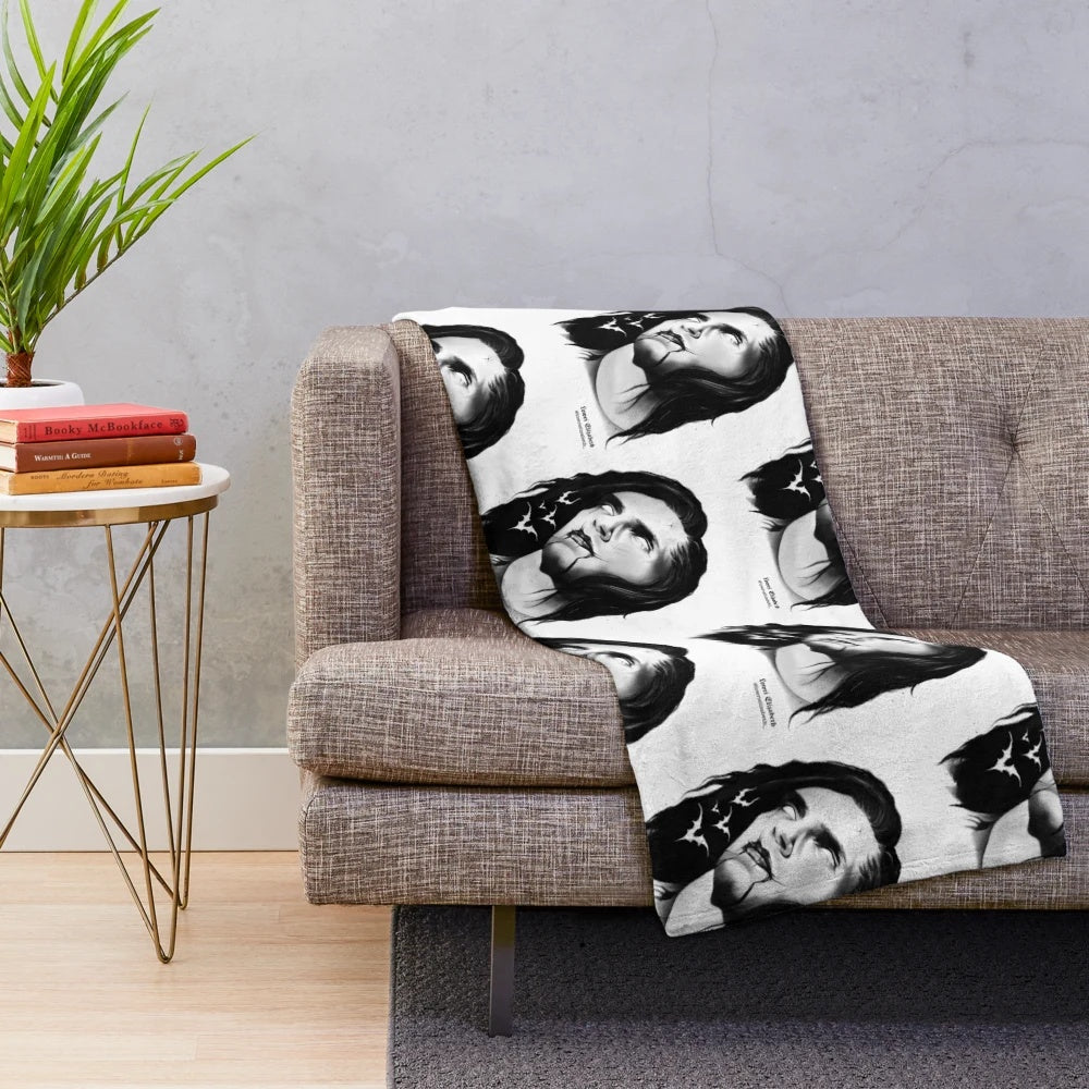 Peter Steele inspired plush blanket with dark gothic and metal design