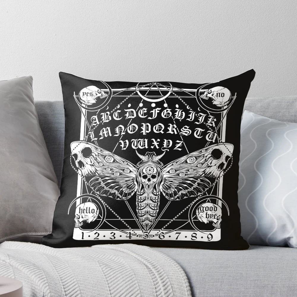 Mysterious death moth spirit board with occult symbols, perfect for gothic or horror-themed decor