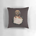 Spooky paranormal investigator themed pillow inspired by horror movies like The Conjuring