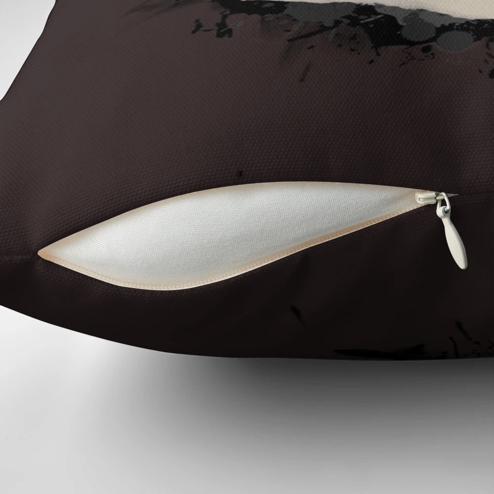 Spooky paranormal investigator themed pillow inspired by horror movies like The Conjuring