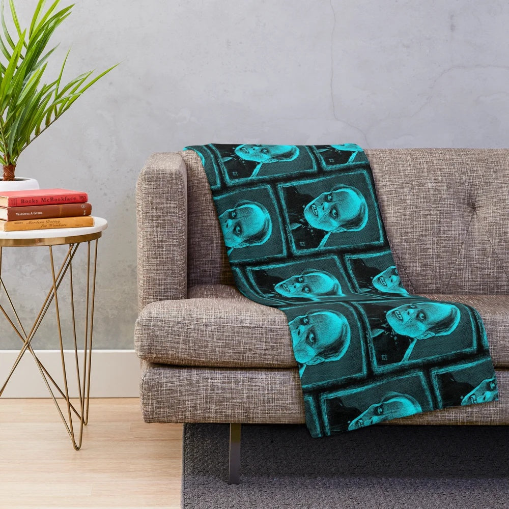 Phantom of the Opera inspired plush blanket featuring gothic horror elements