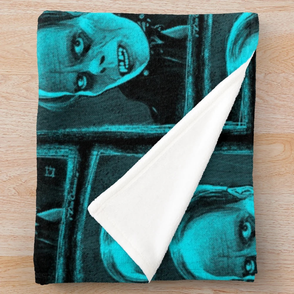 Phantom of the Opera inspired plush blanket featuring gothic horror elements