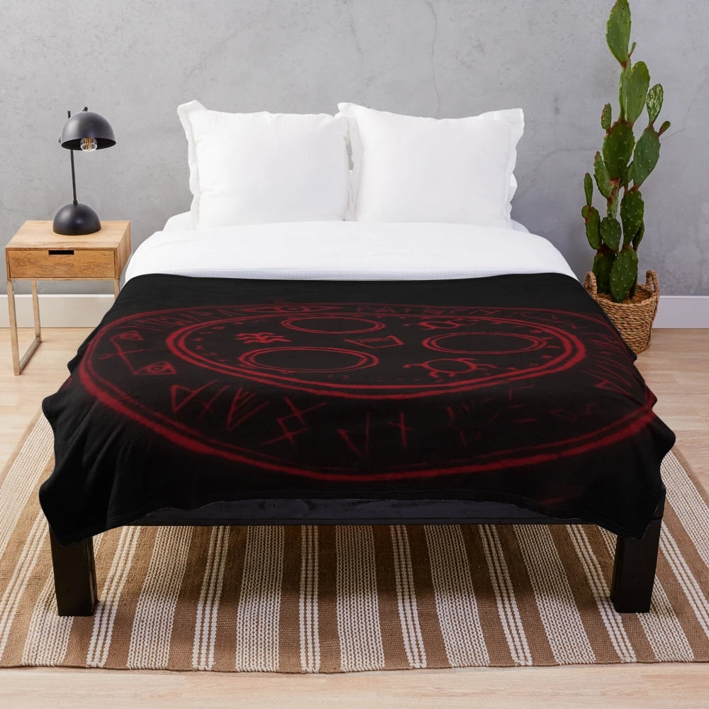 Silent Hill inspired plush blanket featuring iconic horror game imagery