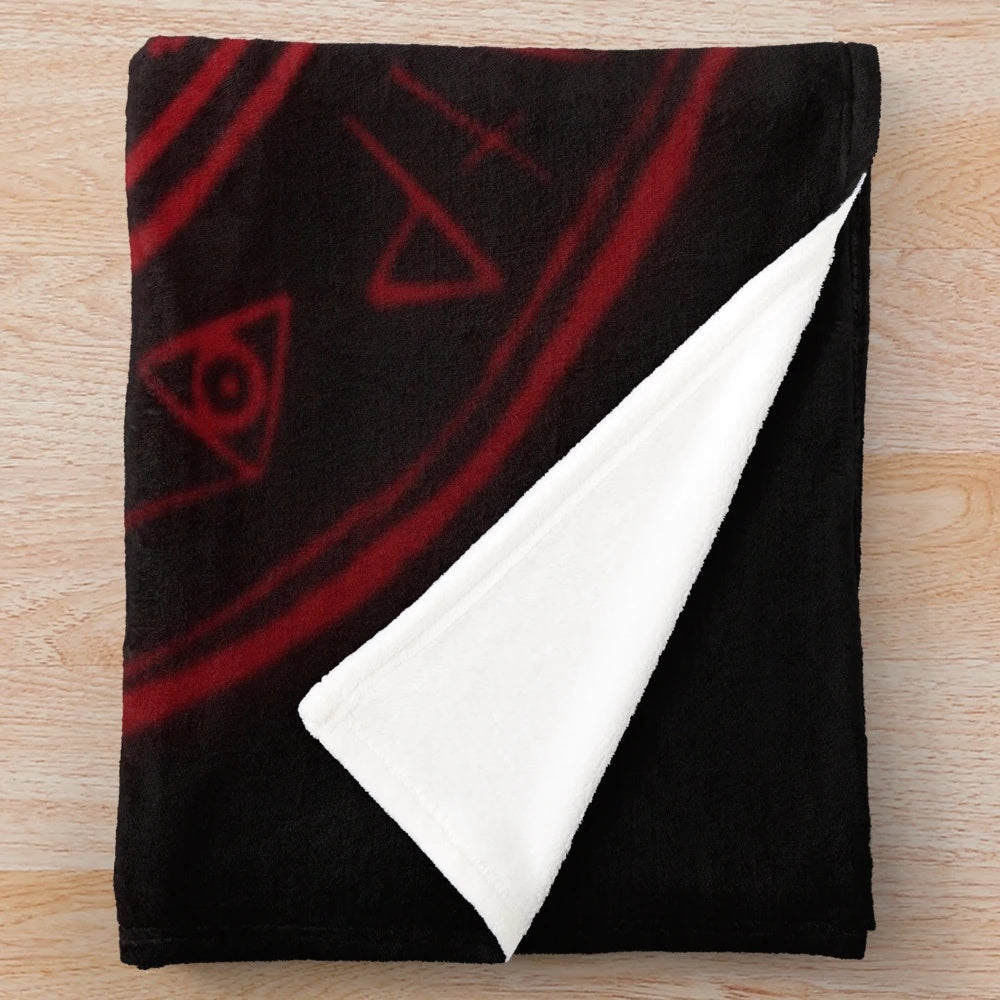 Silent Hill inspired plush blanket featuring iconic horror game imagery