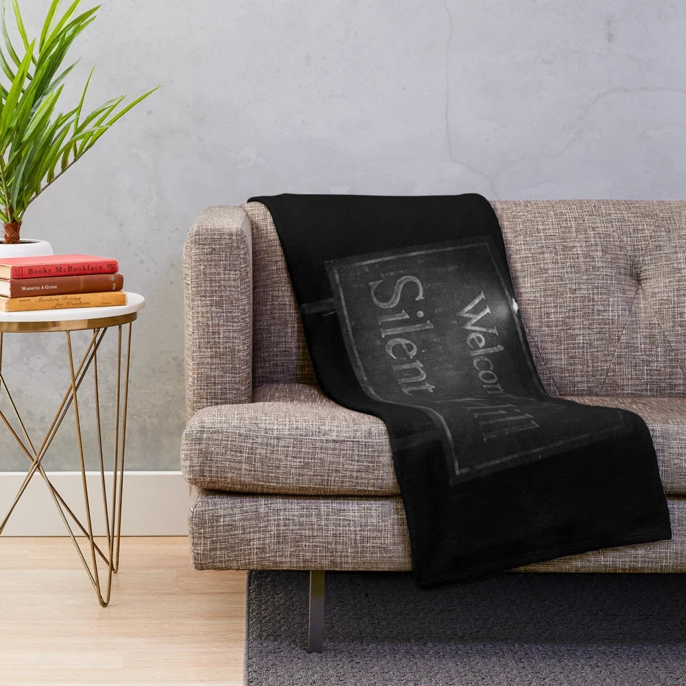 Silent Hill inspired plush blanket featuring a creepy and chilling design