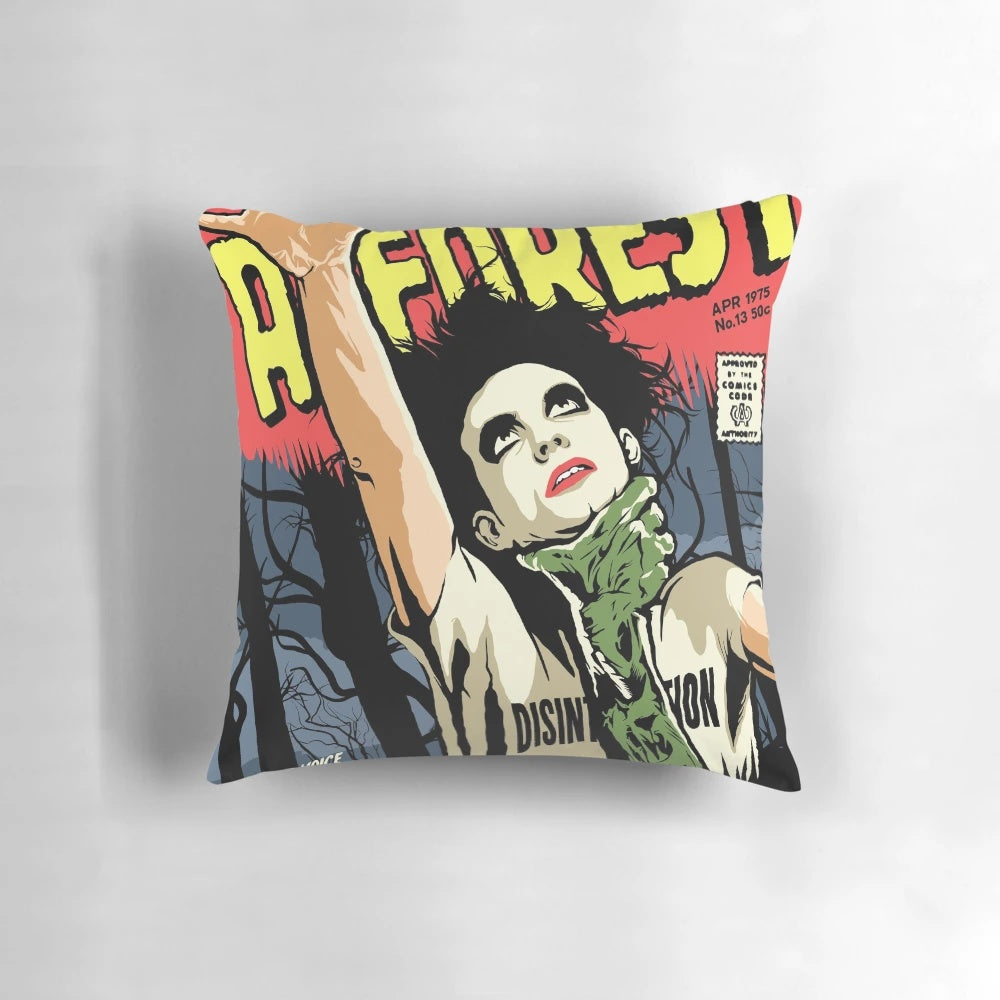 Forest Pillow" - A gothic, horror-themed decorative pillow for a spooky and eerie ambiance.