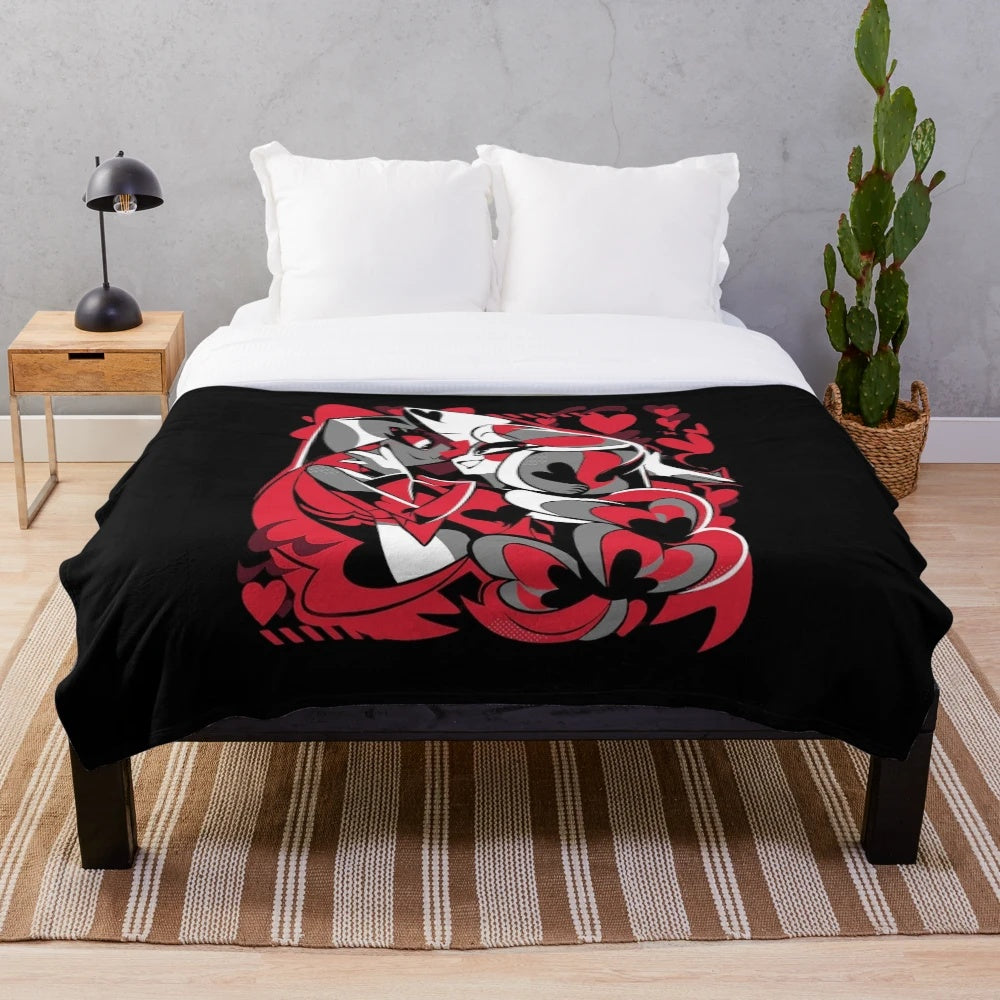 Hazbin Hotel Charlie and Vaggie Plush Blanket