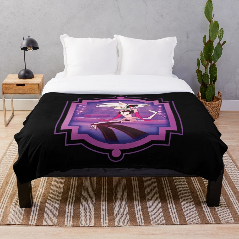 Hazbin Hotel Angel Dust Inspired Plush Blanket