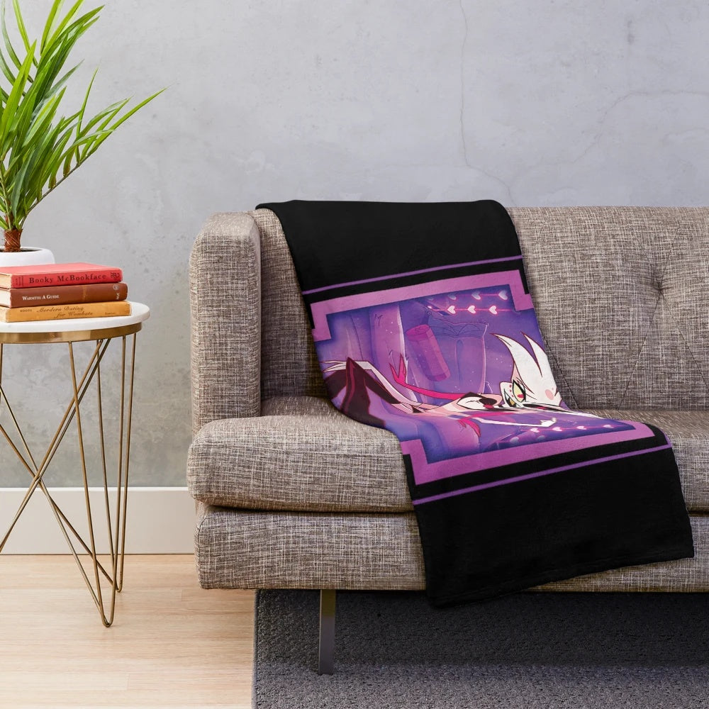 Hazbin Hotel Angel Dust Inspired Plush Blanket