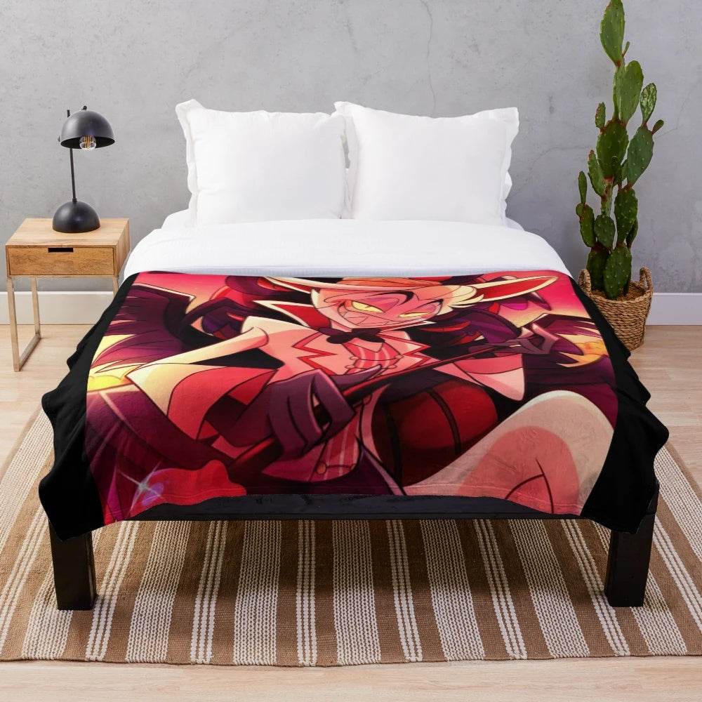 Hazbin Hotel Lucifer Inspired Plush Blanket