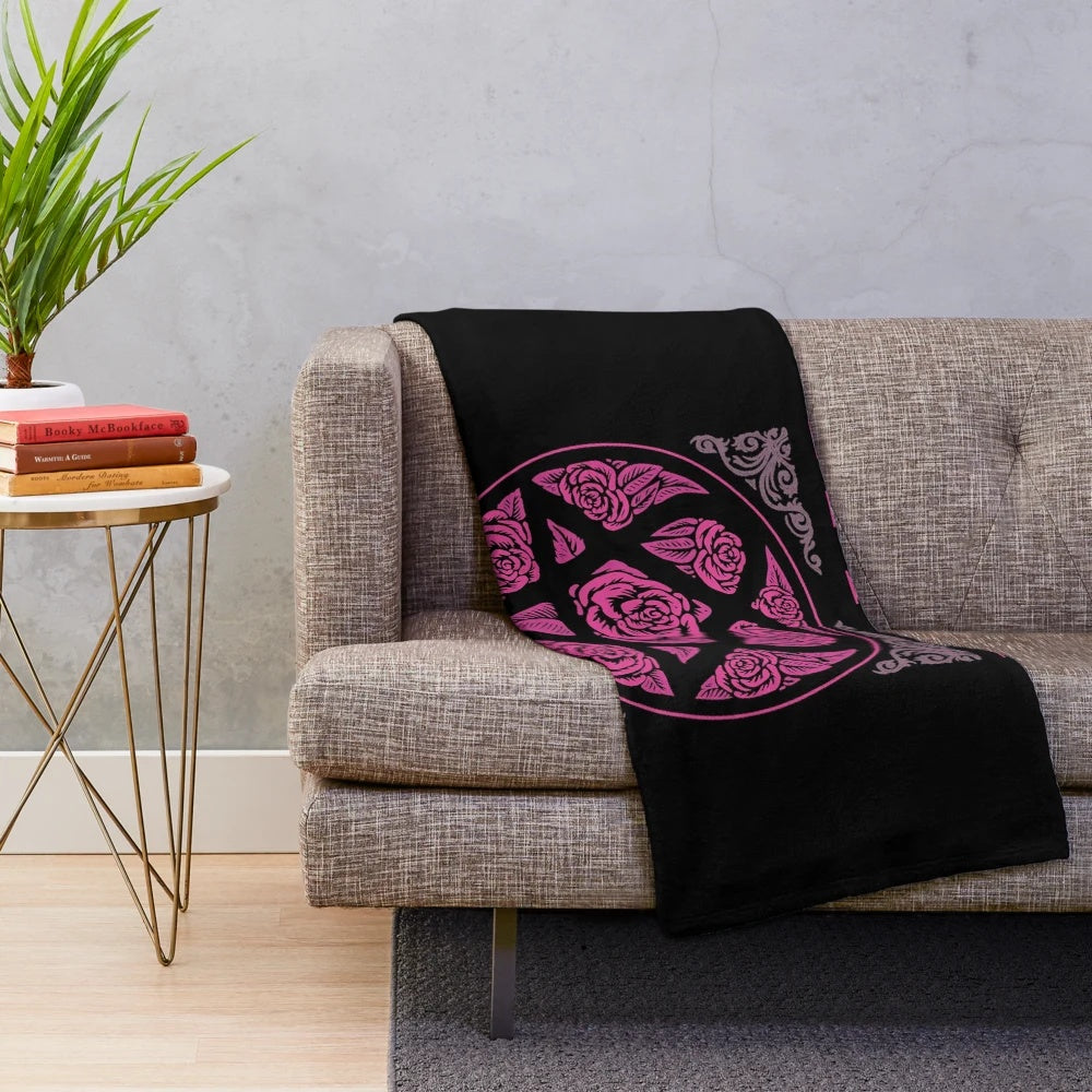 Heartagram Graphic Plush Blanket featuring Ville Valo of the Finnish metal band HIM