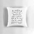 A Case of You Pillow with Heartbroken Lyrics Inspired by Joni Mitchell and James Blake