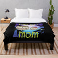 Soft and cozy plush blanket with "Best Mom In The History Of Ever" design, perfect for Mother's Day