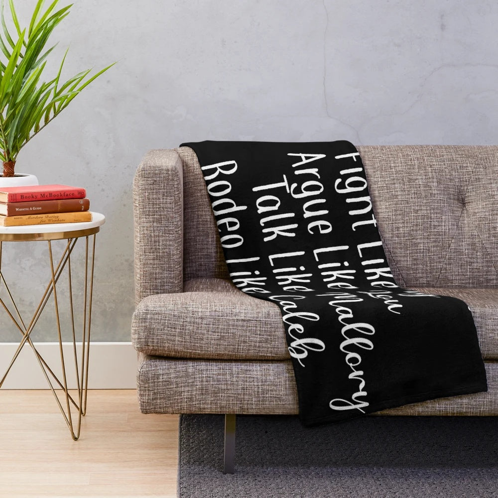 Heartland-inspired plush blanket featuring Amy Fleming and horses