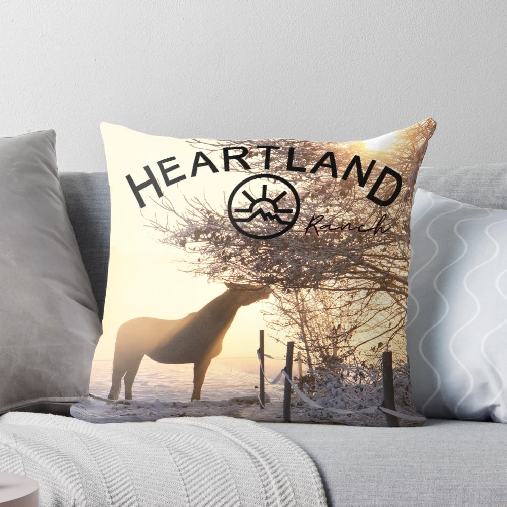 Heartland Ranch Horse Pillow featuring characters from the popular TV show Heartland