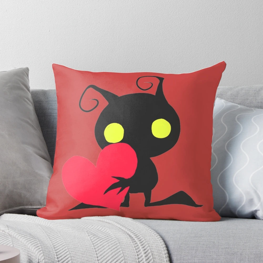 Heartless Kingdom Hearts Pillow - Soft, Cozy Video Game Anime Decor
