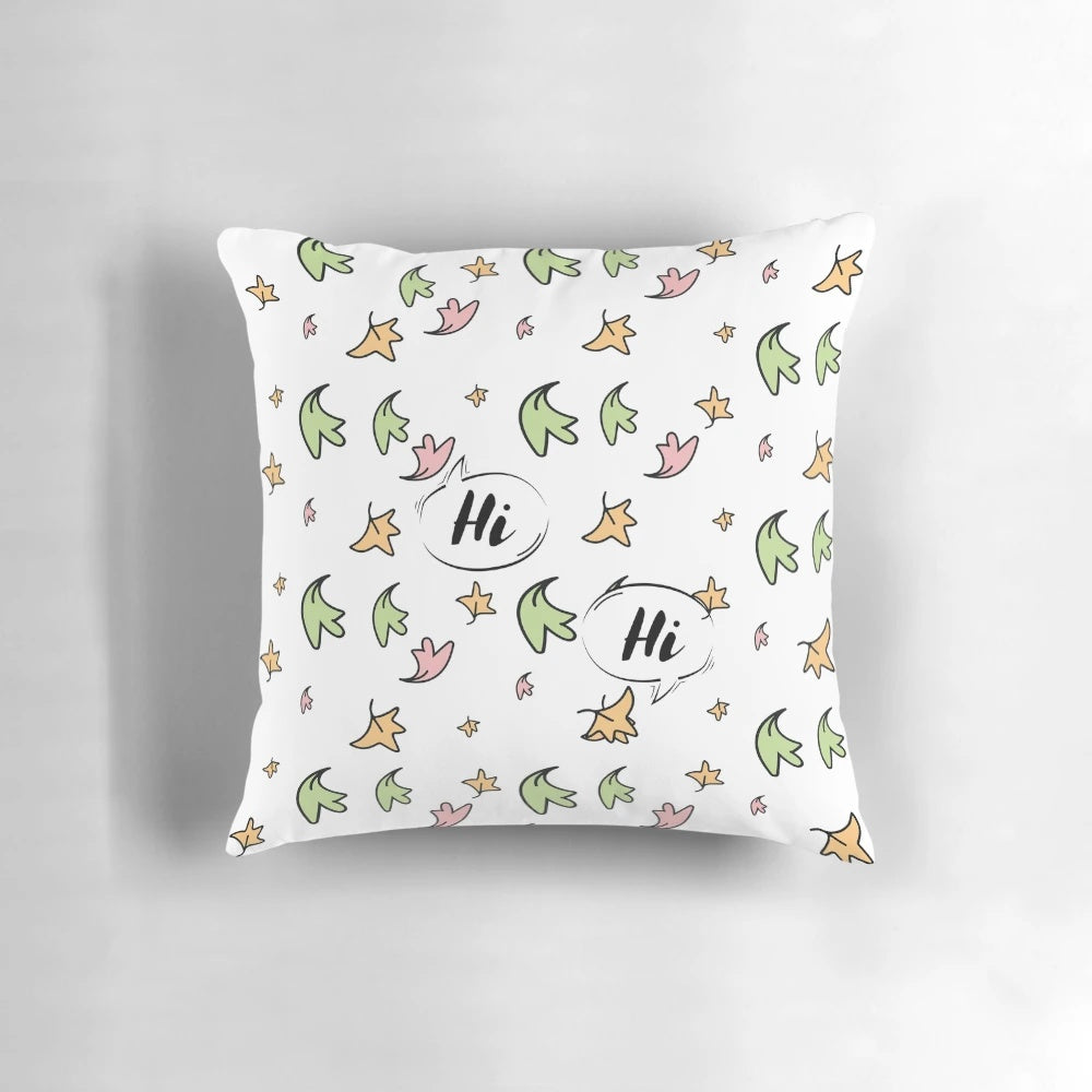 Heartstopper Graphic Novel Leaves Pillow featuring characters Charlie and Nick