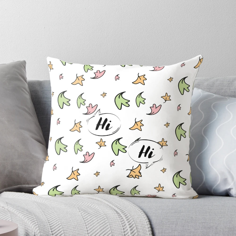 Heartstopper Graphic Novel Leaves Pillow featuring characters Charlie and Nick