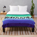 Heartstopper inspired plush blanket featuring the gay pride flag colors and logo