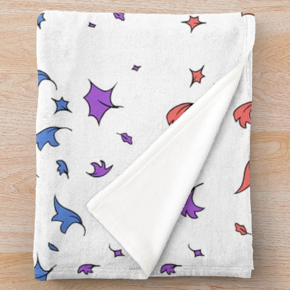 Heartstopper-inspired leaves plush blanket featuring LGBTQ+ characters