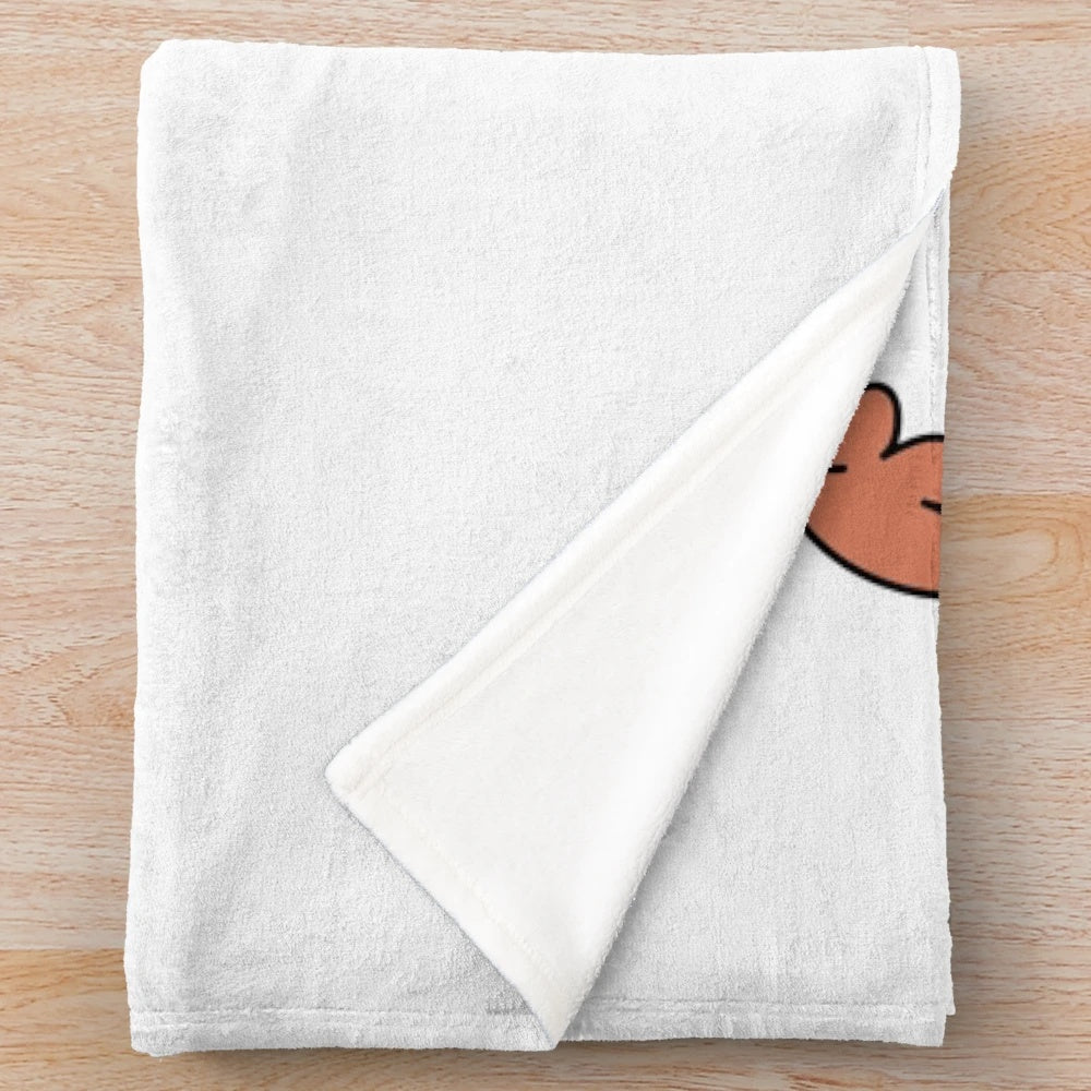 Heartstopper-inspired plush blanket with leaf motif