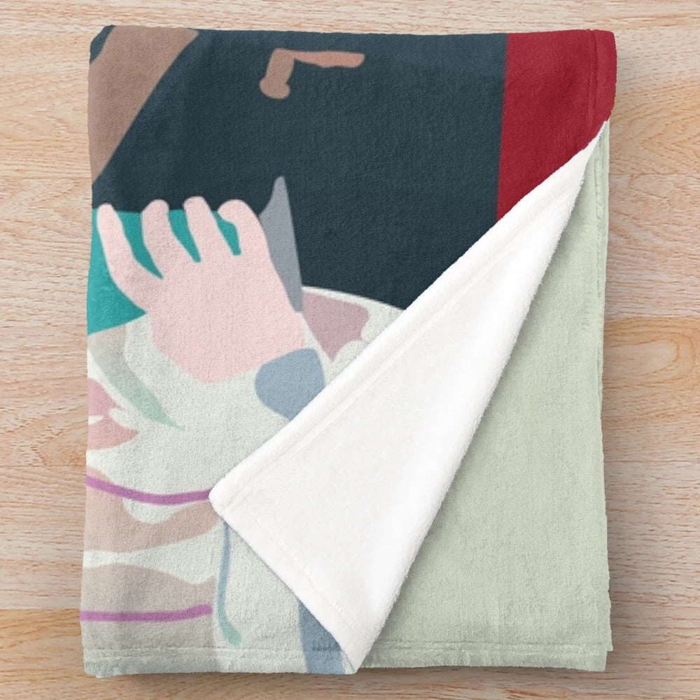 Heartstopper inspired minimal design plush blanket