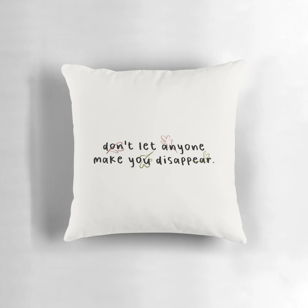 Stylish pillow with a quote from the hit Netflix series Heartstopper, featuring the main characters.