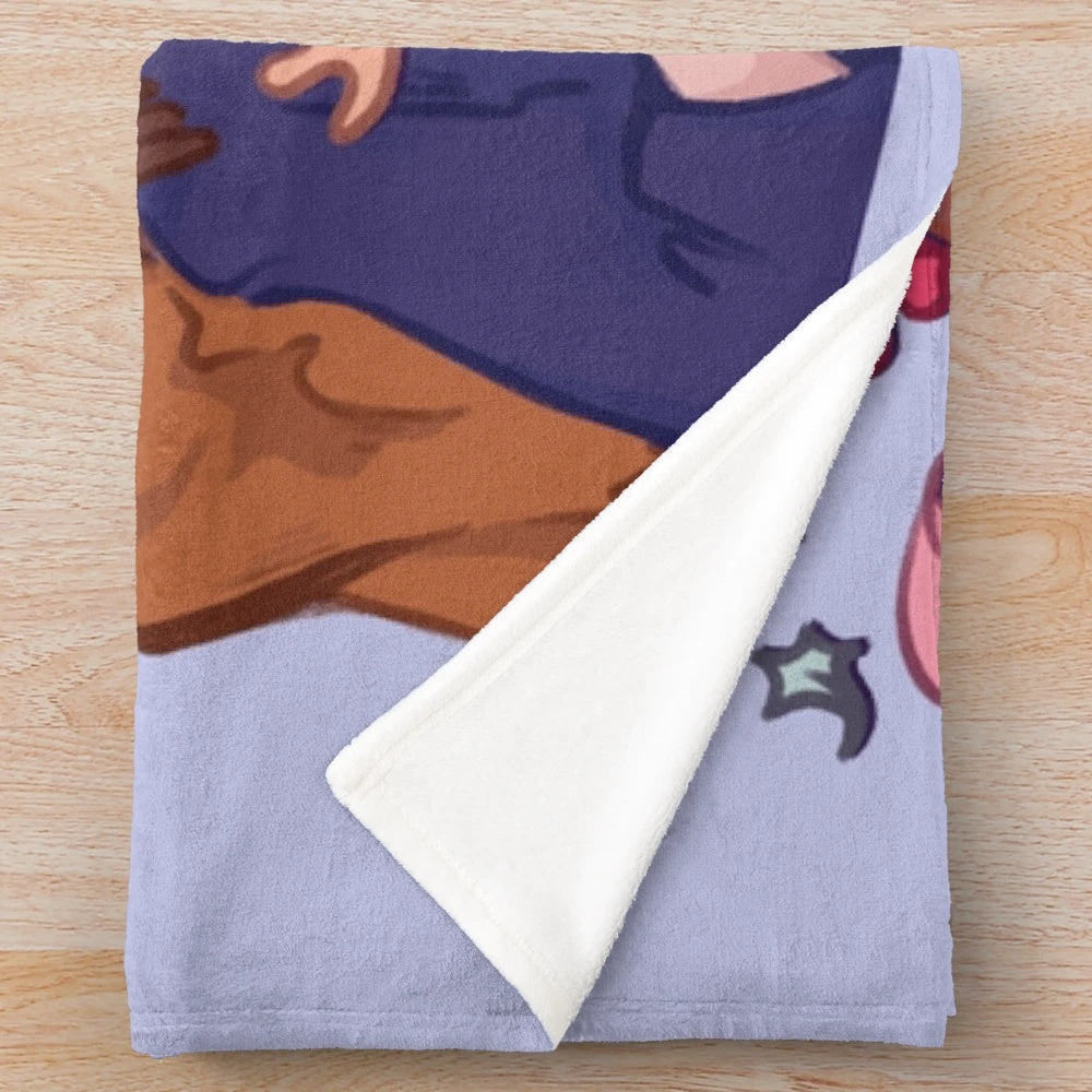Heartstopper-themed plush blanket featuring the beloved Nick and Charlie characters