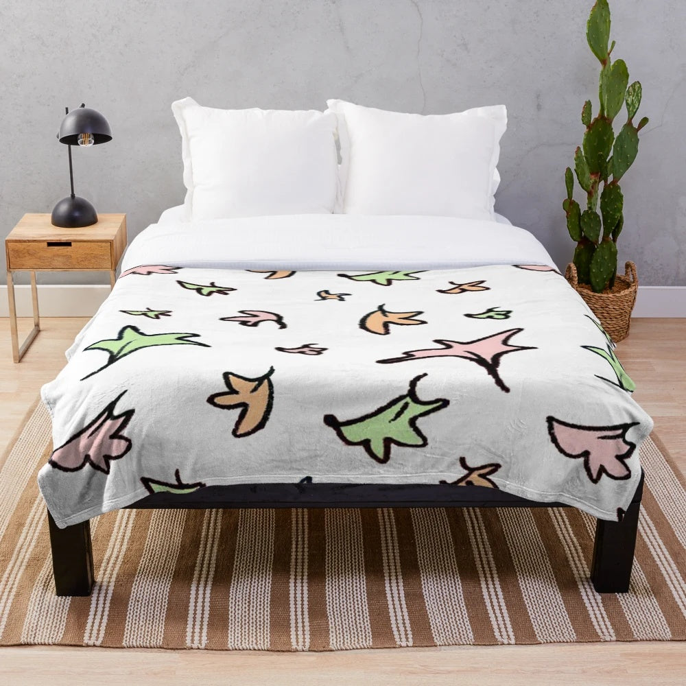 Heartstopper inspired plush blanket featuring the characters Nick and Charlie