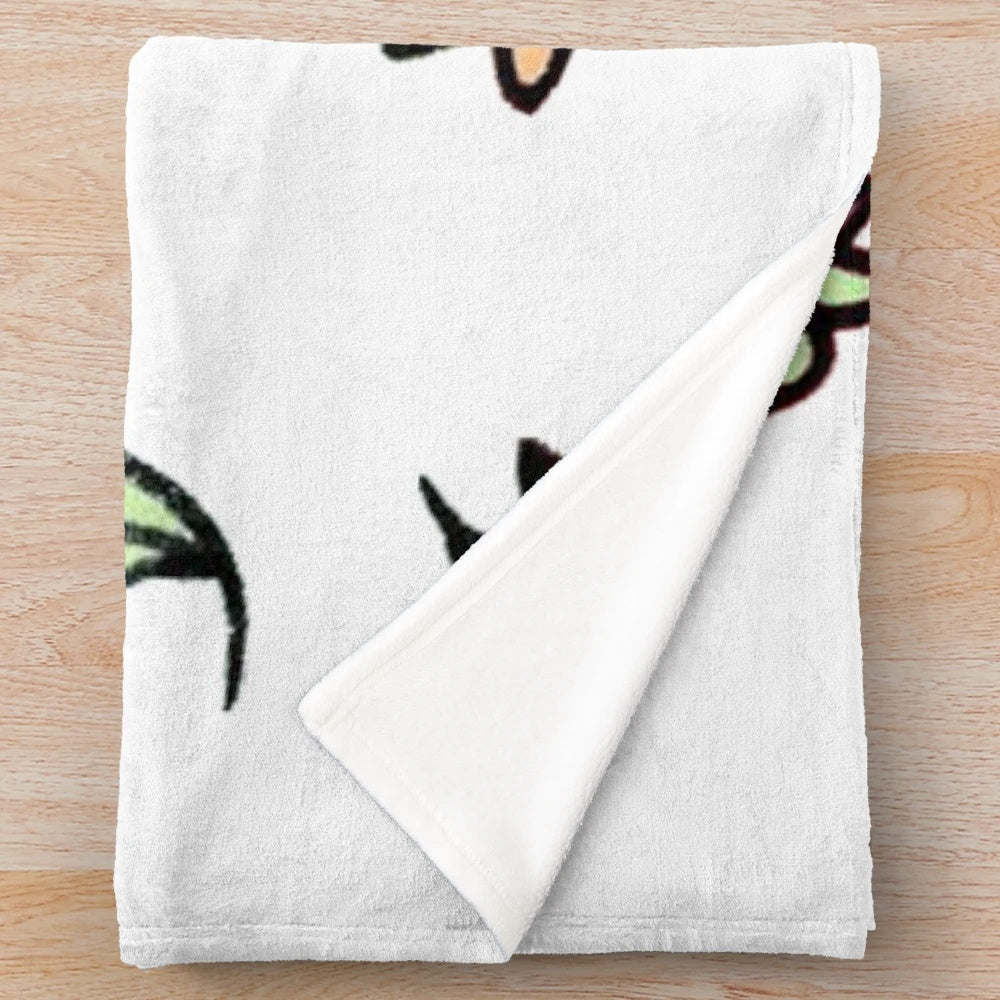 Heartstopper inspired plush blanket featuring the characters Nick and Charlie