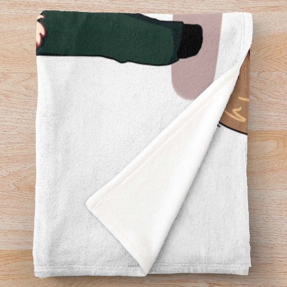 Heartstopper inspired plush blanket with Nick and Charlie design