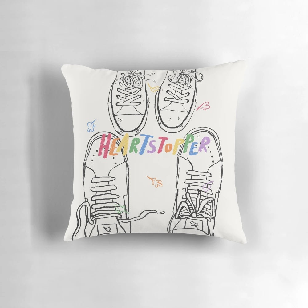 Heartstopper Nick and Charlie Shoes Pillow - Cozy LGBTQIA+ Fan Merchandise