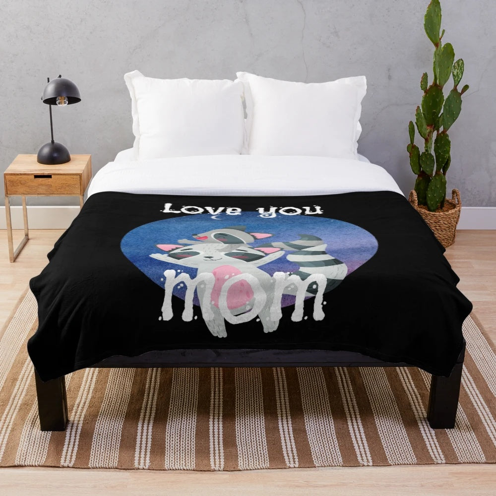 Plush blanket with "Best Mom in the History of Ever" text