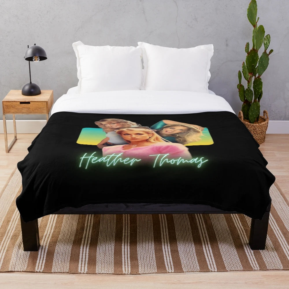 Heather Thomas inspired plush blanket from the classic TV show The Fall Guy