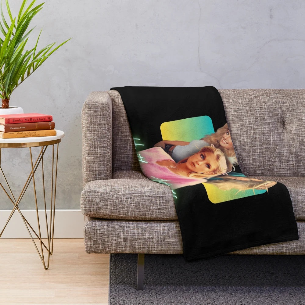 Heather Thomas inspired plush blanket from the classic TV show The Fall Guy