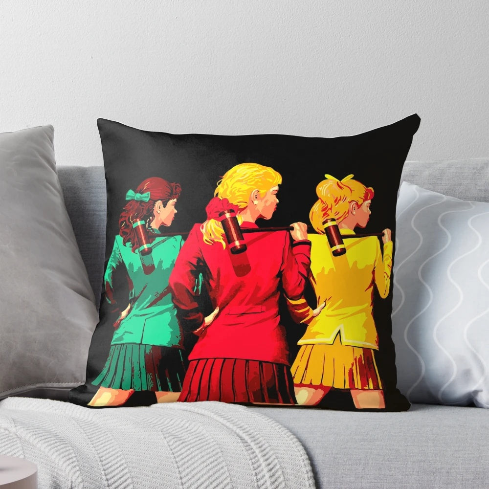 Heathers the Musical Inspired Decorative Pillow - Retro 1980s/1990s Theater and Movie Themed Home Decor