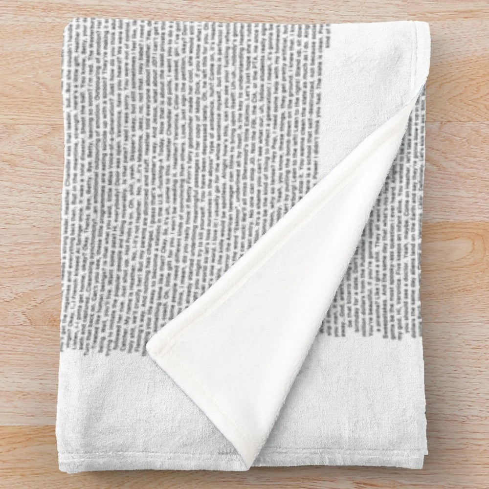 Heathers inspired plush blanket featuring the iconic movie script