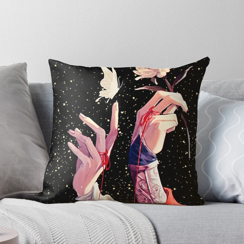 Soft, plush pillow featuring characters from the popular BL series "Heaven Official's Blessing