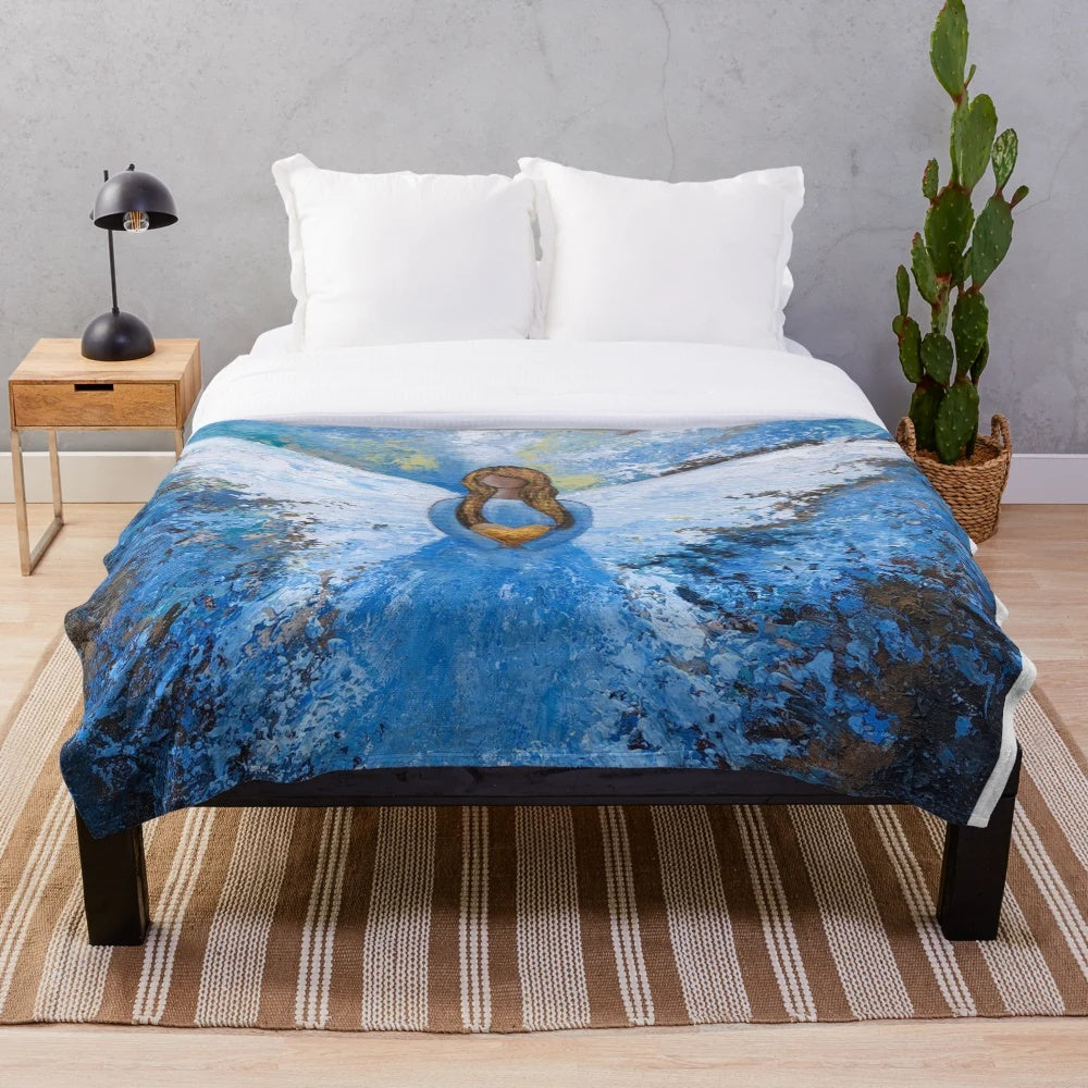 Guardian Angel Plush Blanket with Soft and Calming Angelic Design